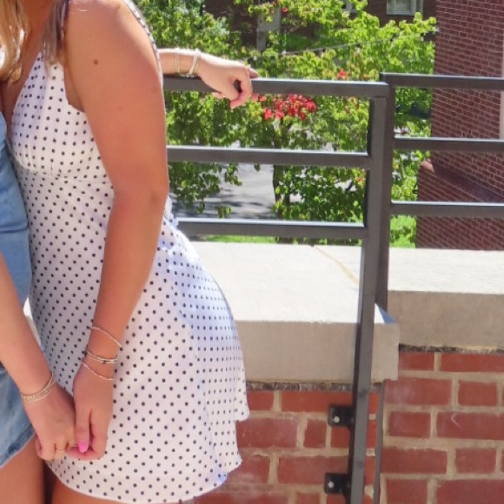 Cotton Candy LA Polka Dot Satin Mini Dress